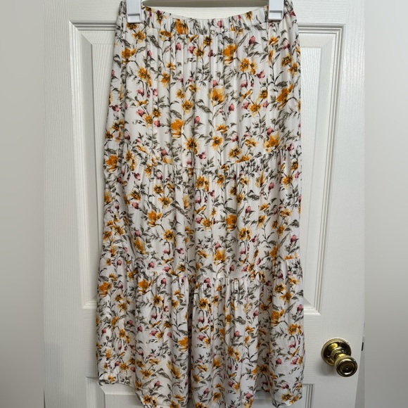 saltwater LUXE Dresses & Skirts - 🌸 Saltwater Luxe Cream Floral Midi Skirt | Cottagecore | Size Small